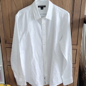 Michael Kors White Dress Shirt Classic Formal Design